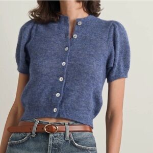 Doen Anisa Cardigan Sweater Dusty Blue